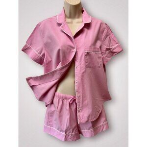 Victoria's Secret S Pajama Set Pink Shorts 100% Cotton Small